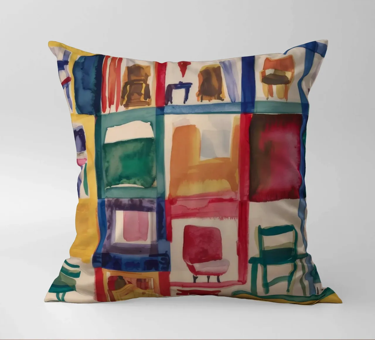 Labirinto di sedie cromatiche cuscino da Mystic Grain