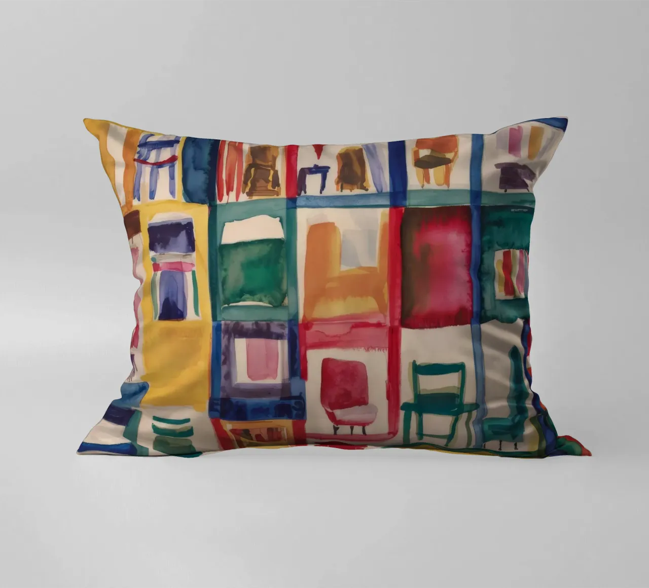 Labirinto di sedie cromatiche cuscino da Mystic Grain