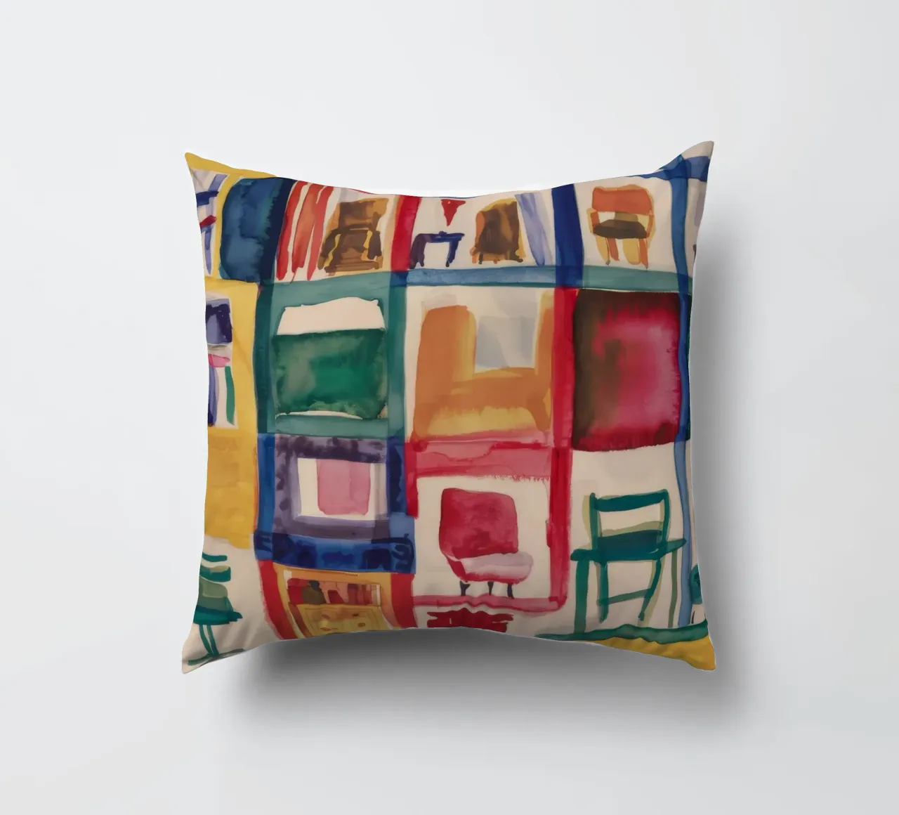 Labirinto di sedie cromatiche cuscino da Mystic Grain