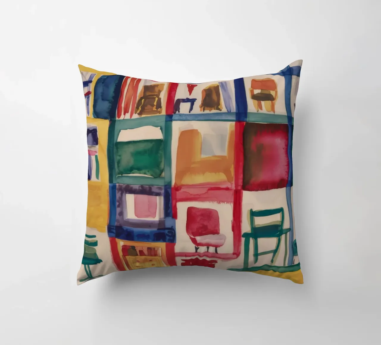 Labirinto di sedie cromatiche cuscino da Mystic Grain