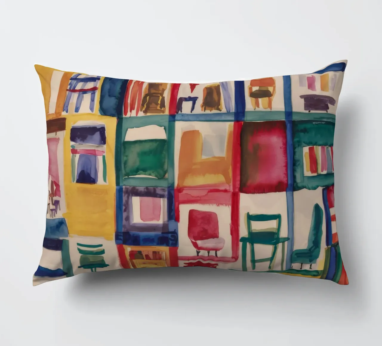 Labirinto di sedie cromatiche cuscino da Mystic Grain