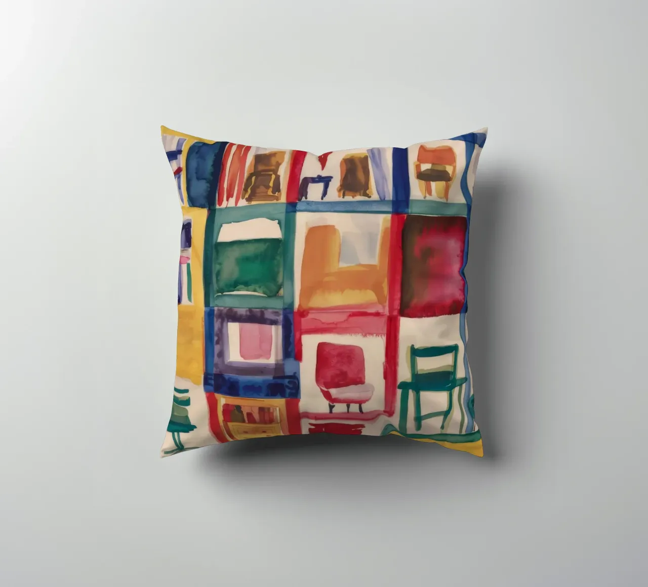 Labirinto di sedie cromatiche cuscino da Mystic Grain