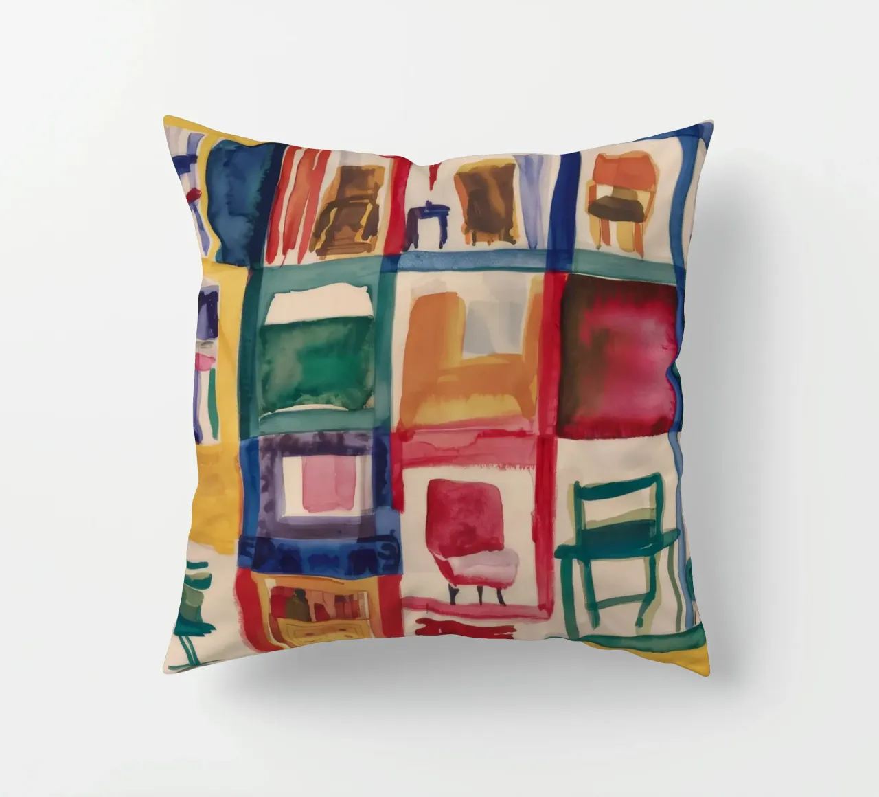 Labirinto di sedie cromatiche cuscino da Mystic Grain