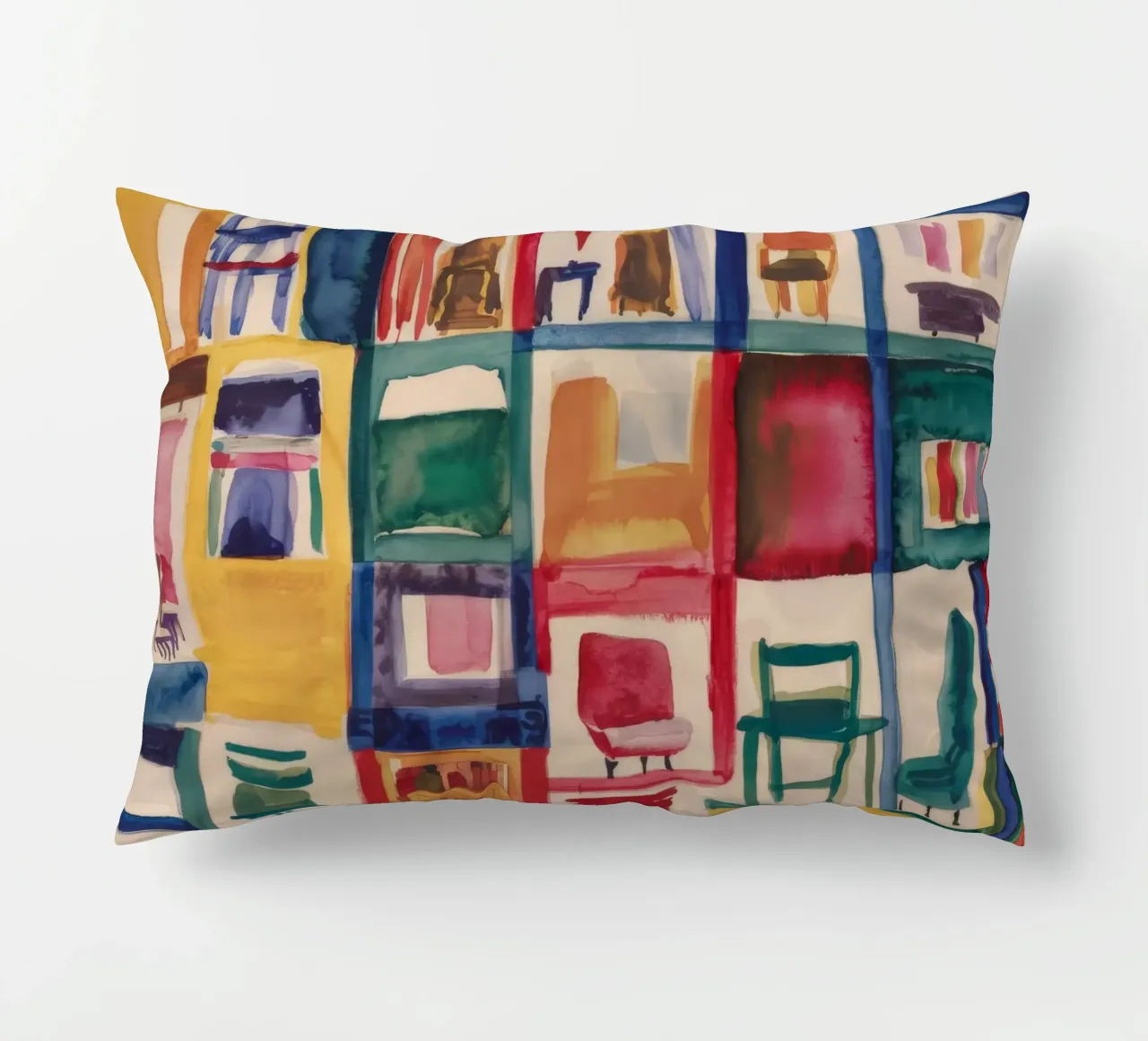 Labirinto di sedie cromatiche cuscino da Mystic Grain