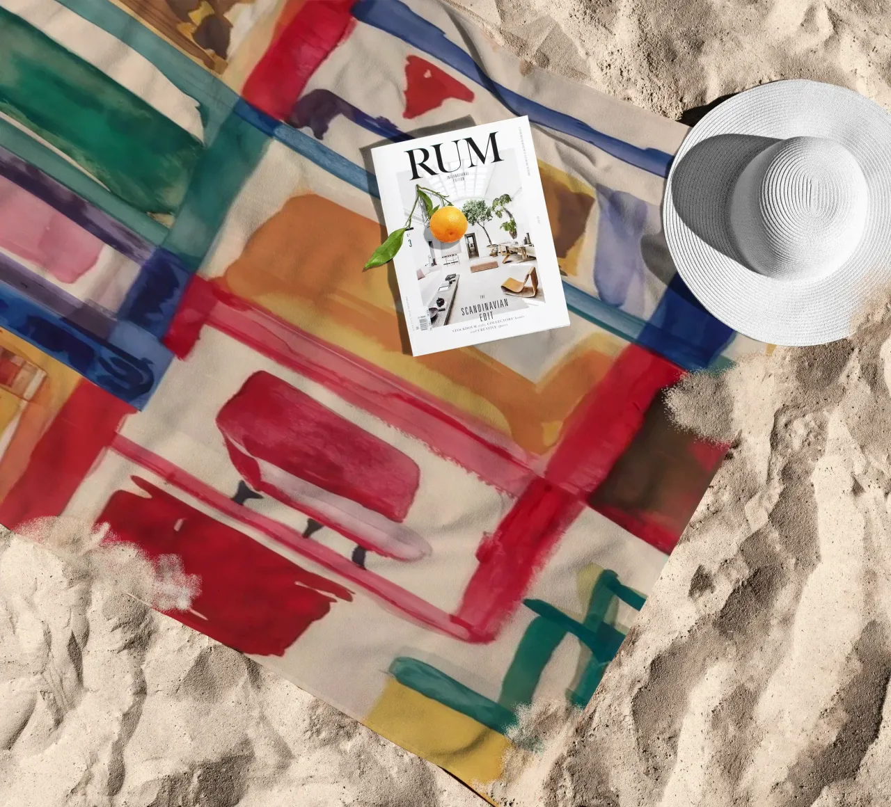 Labirinto di sedie cromatiche telo mare da Mystic Grain