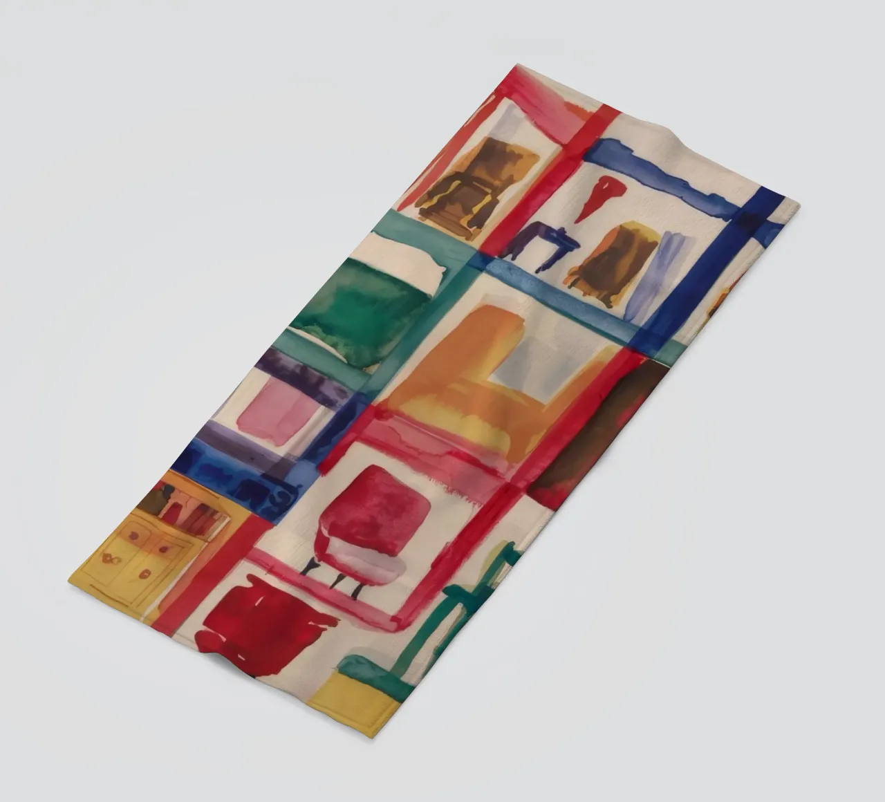 Labirinto di sedie cromatiche telo mare da Mystic Grain