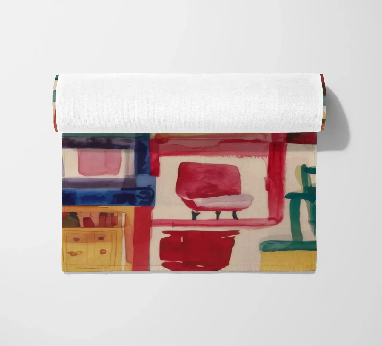 Labirinto di sedie cromatiche telo mare da Mystic Grain