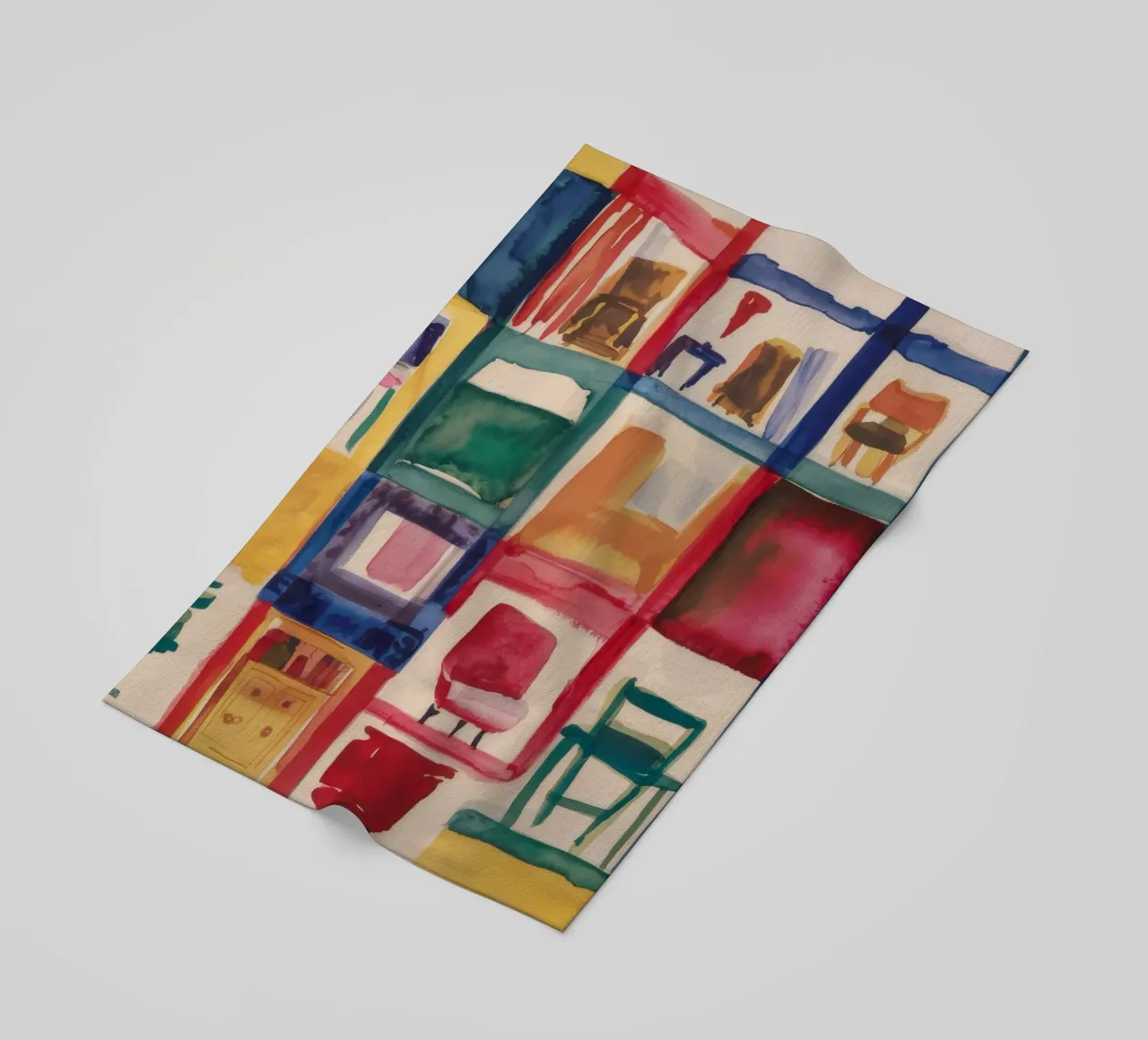 Labirinto di sedie cromatiche telo mare da Mystic Grain