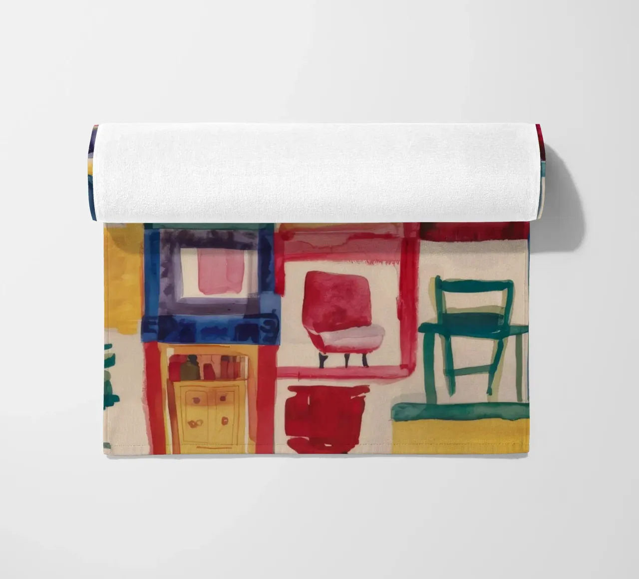 Labirinto di sedie cromatiche telo mare da Mystic Grain