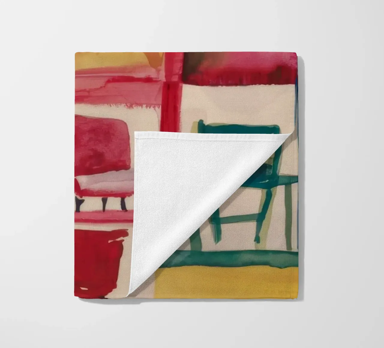 Labirinto di sedie cromatiche telo mare da Mystic Grain