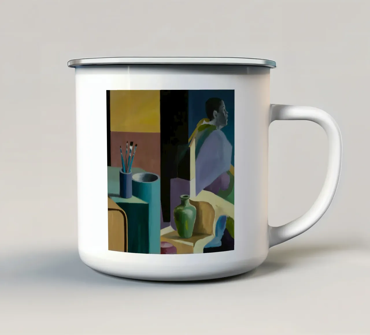 Sguardo crepuscolare dell'artista tazza in smalto da Mystic Grain