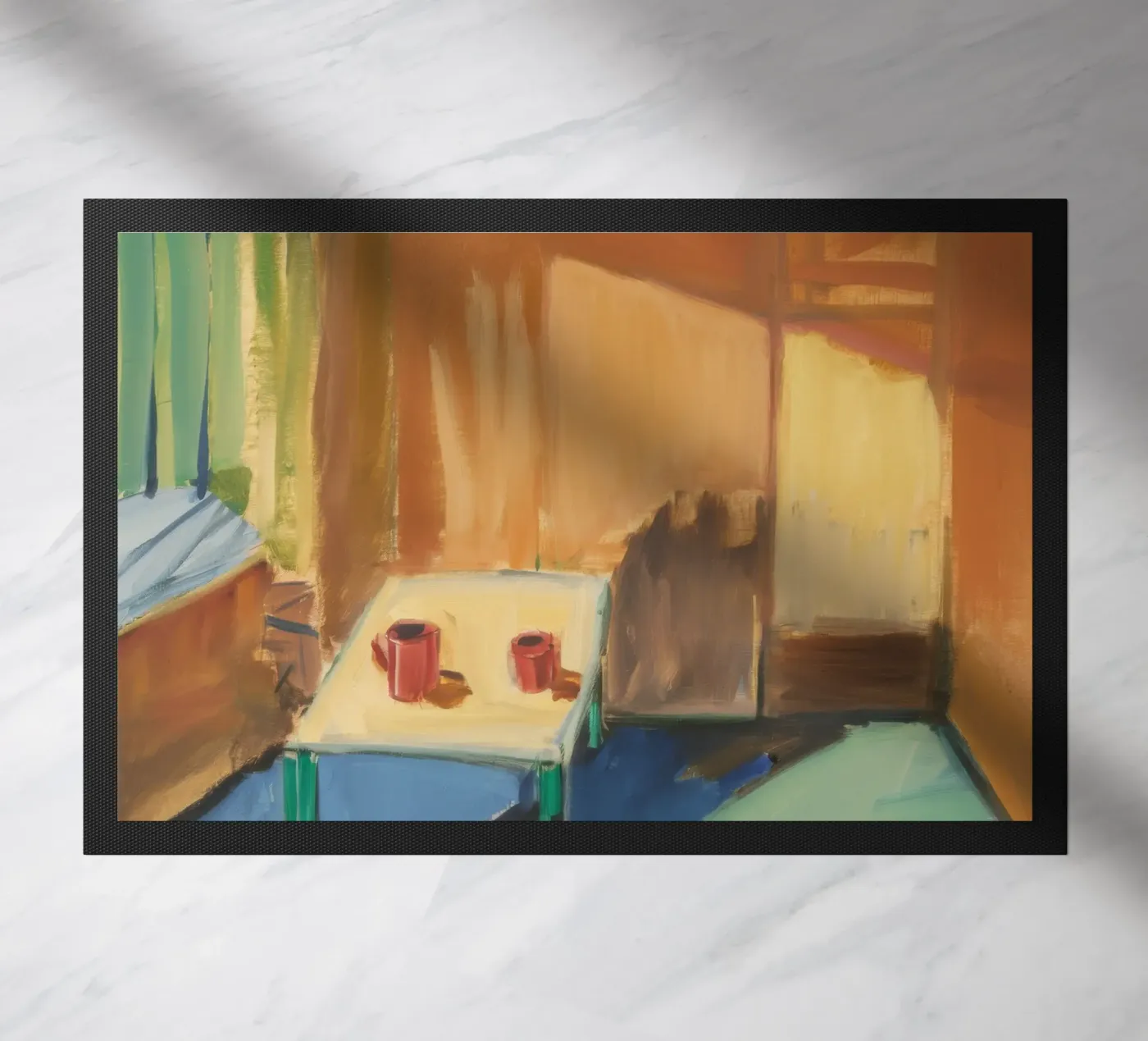 Stillness Casts Light doormat by Mystic Grain