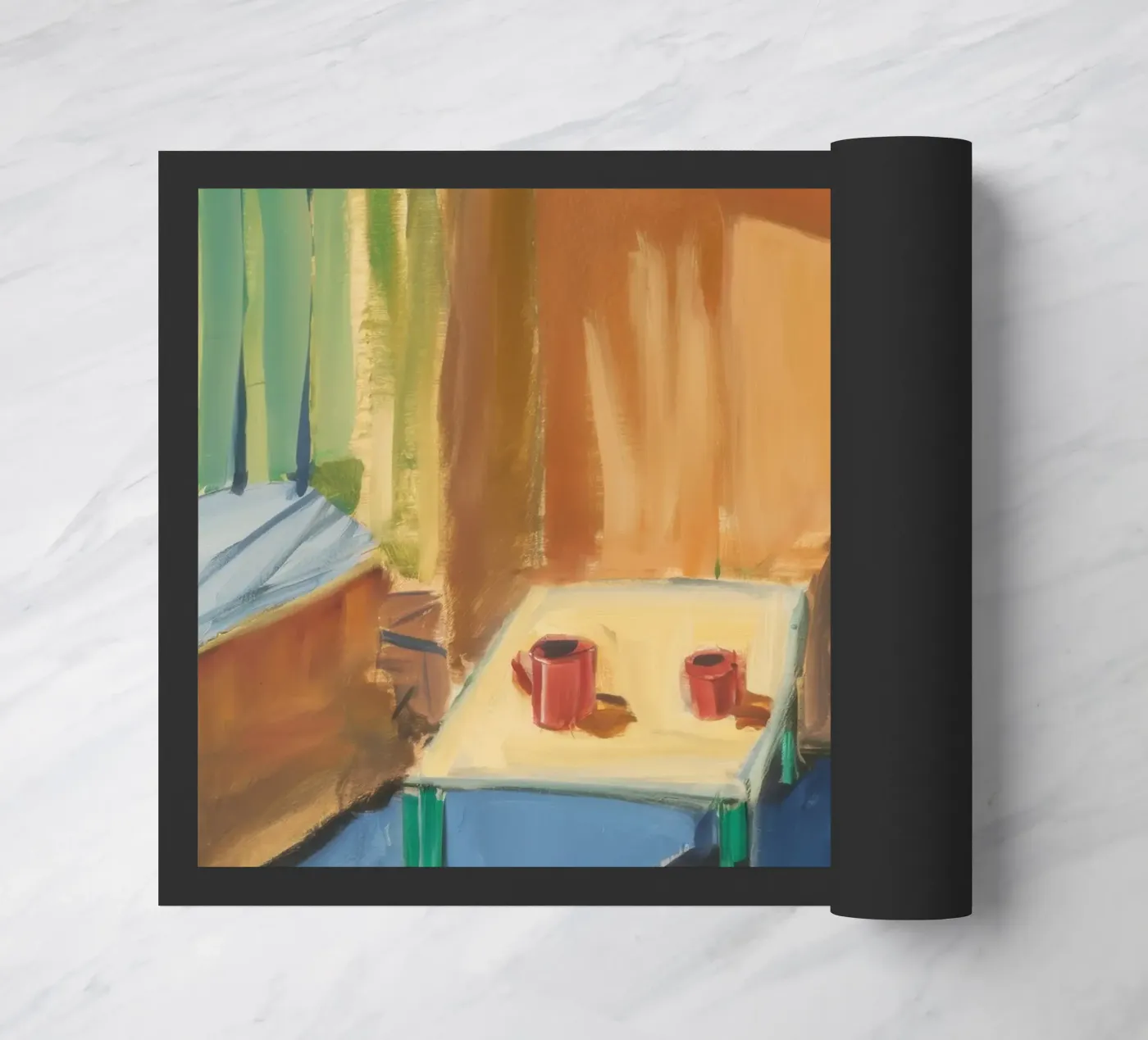 Stillness Casts Light doormat by Mystic Grain