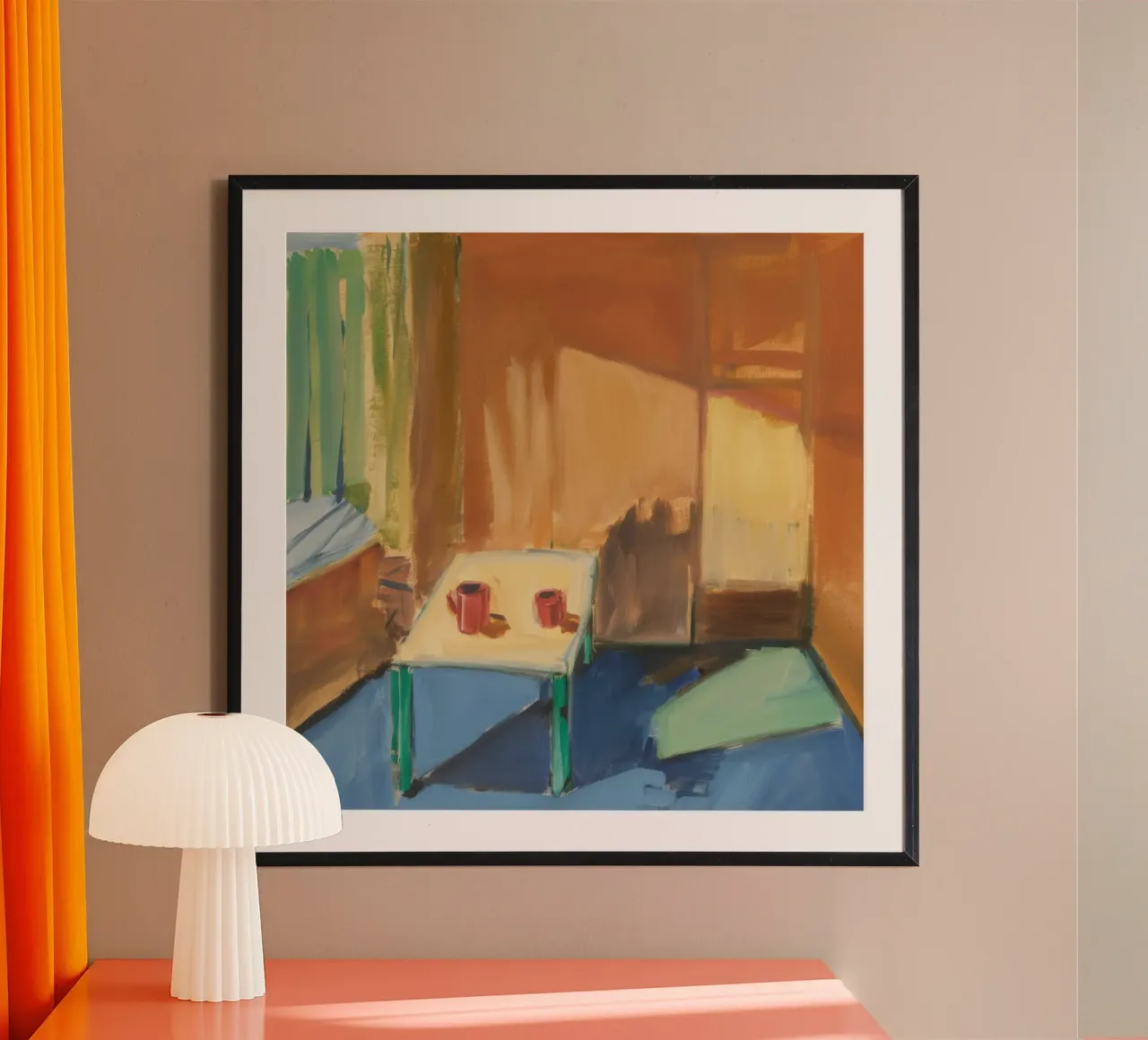 L'immobilità getta luce poster con telaio in plastica da Mystic Grain