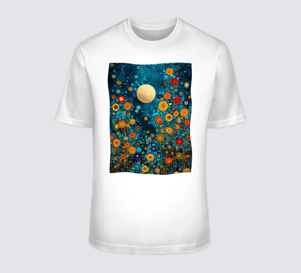 Flowers Garden Abstract D, style Gustav Klimt t-shirt by Mateo