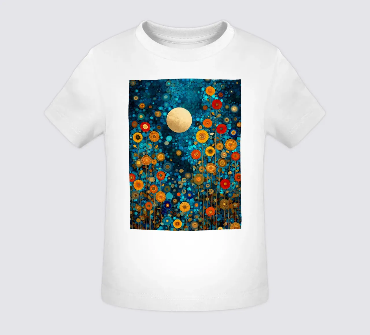Flowers Garden Abstract D, style Gustav Klimt maglietta neonato da Mateo