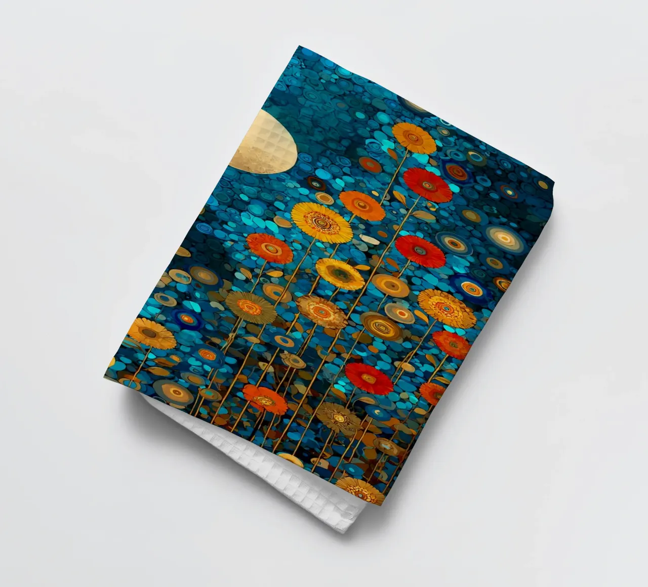 Flowers Garden Abstract D, style Gustav Klimt canovaccio da cucina da Mateo