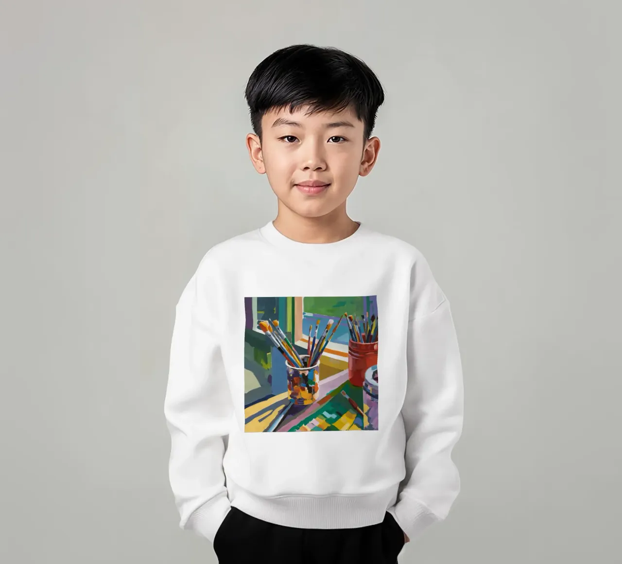 Brushes of Radiance kids sweatshirt by Mystic Grain