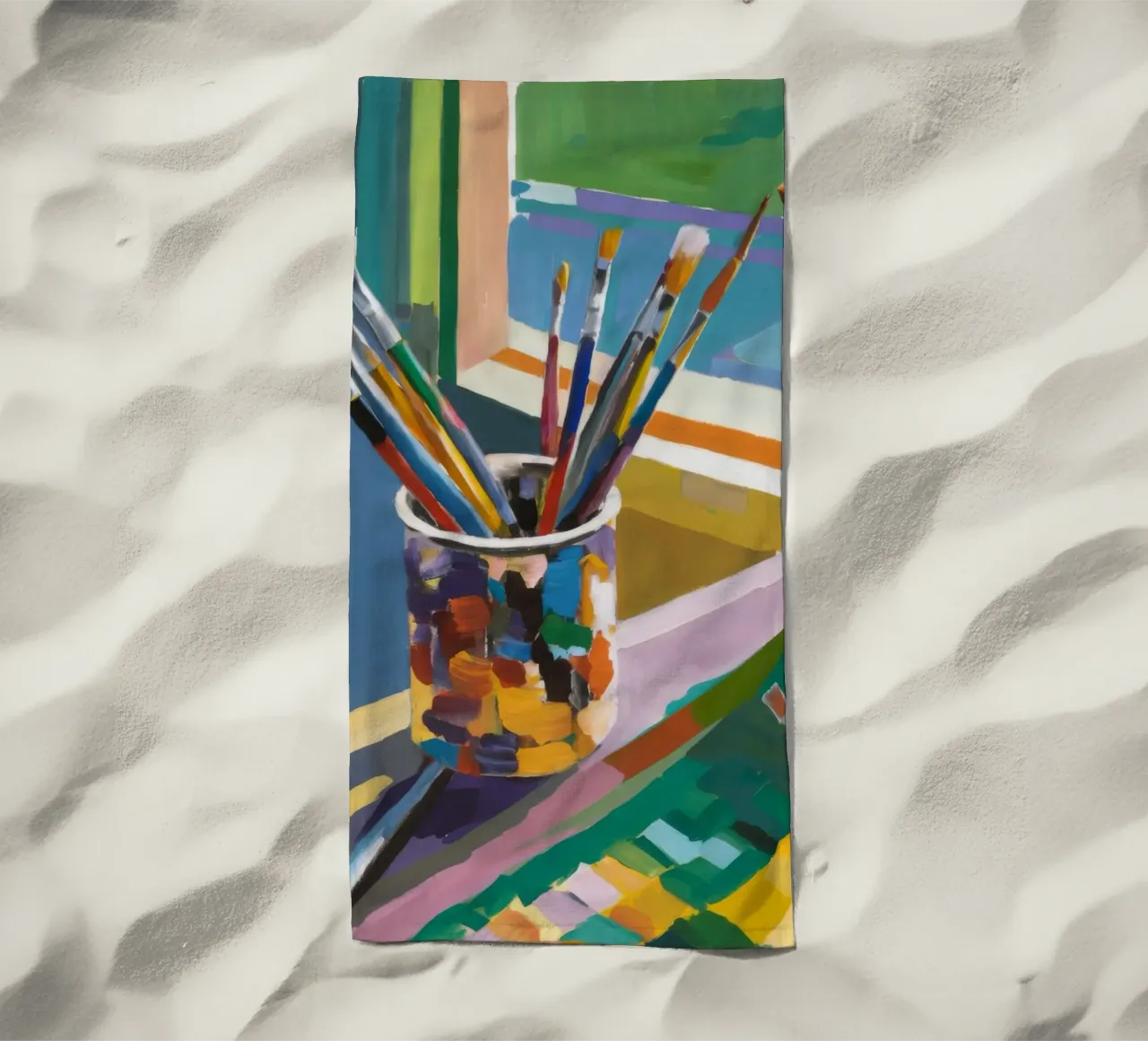 Pennellate di splendore telo mare da Mystic Grain