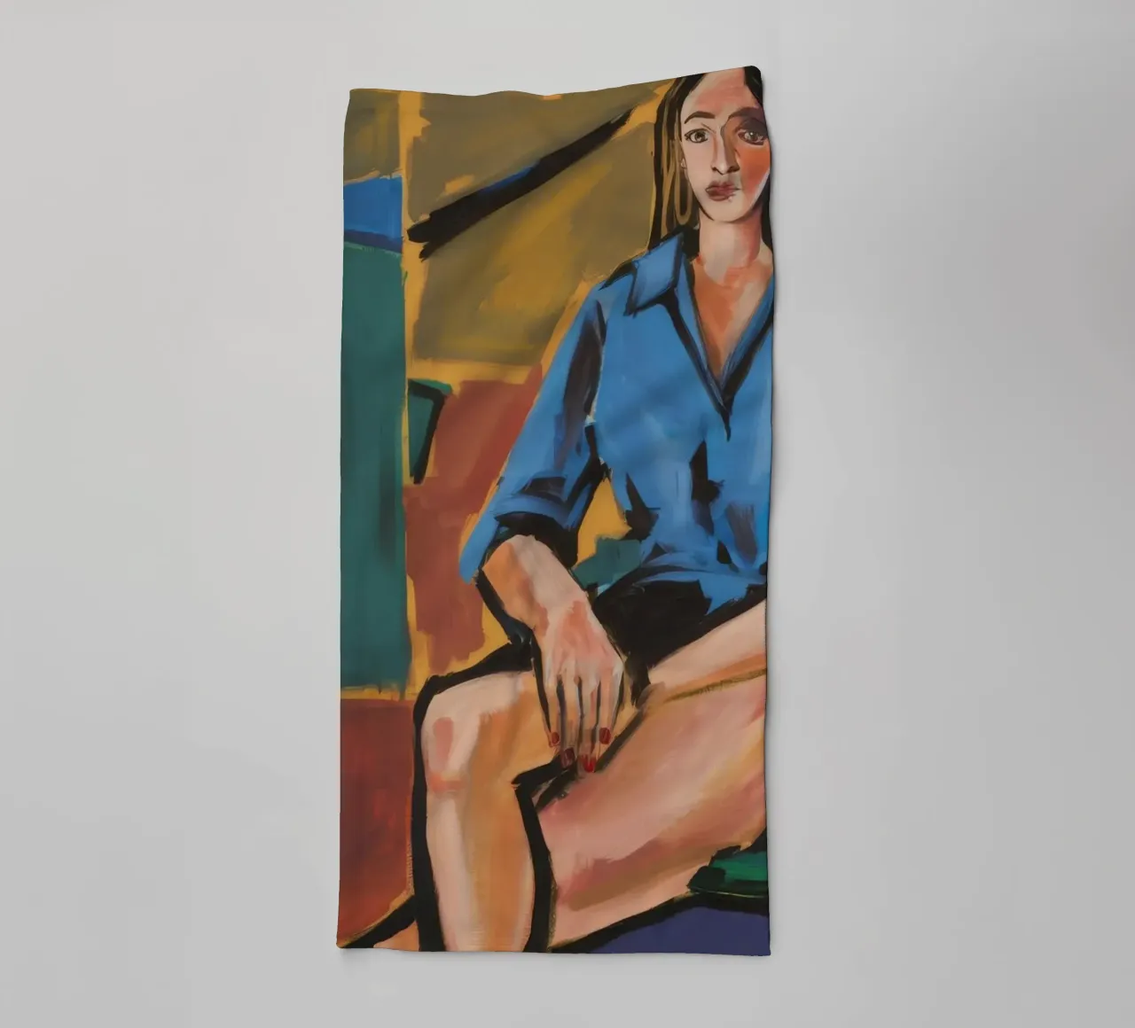 Muse in Waiting towel by Mystic Grain