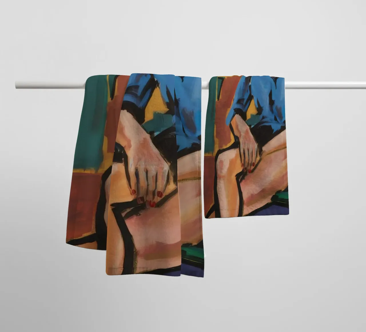 Muse in Waiting towel by Mystic Grain