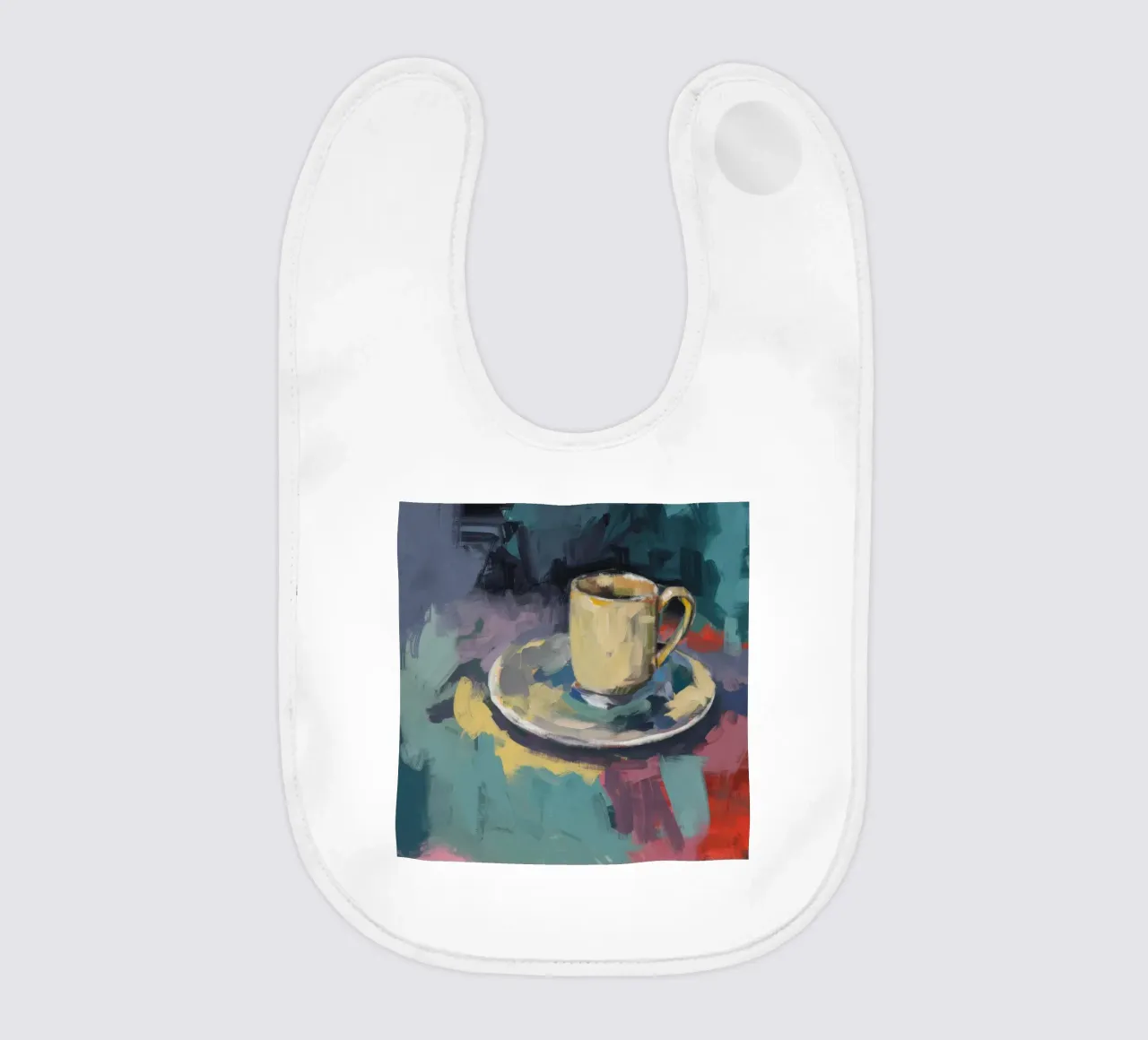 Cup of Solitude baby bib by Mystic Grain