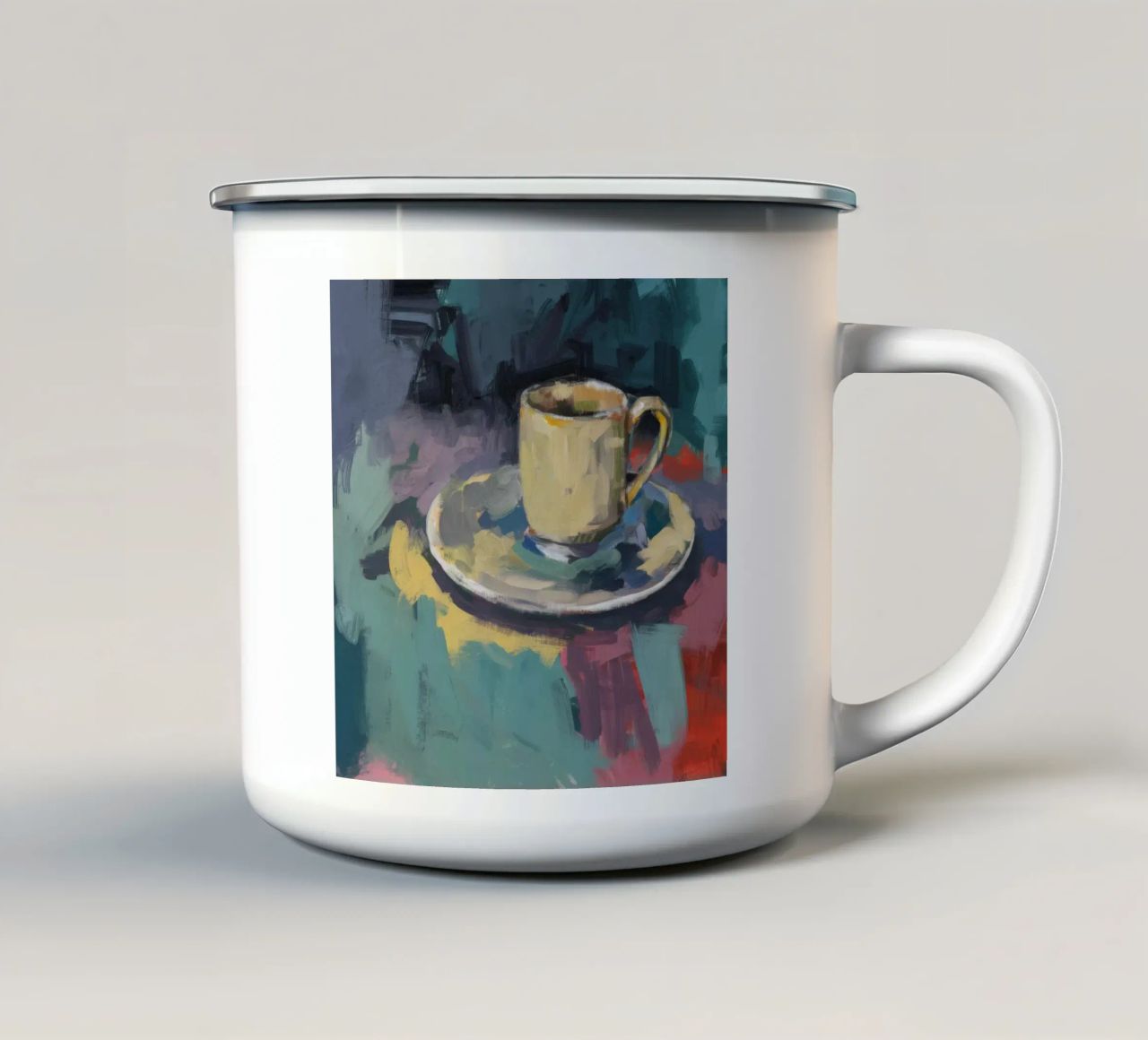 Tazza di solitudine tazza in smalto da Mystic Grain