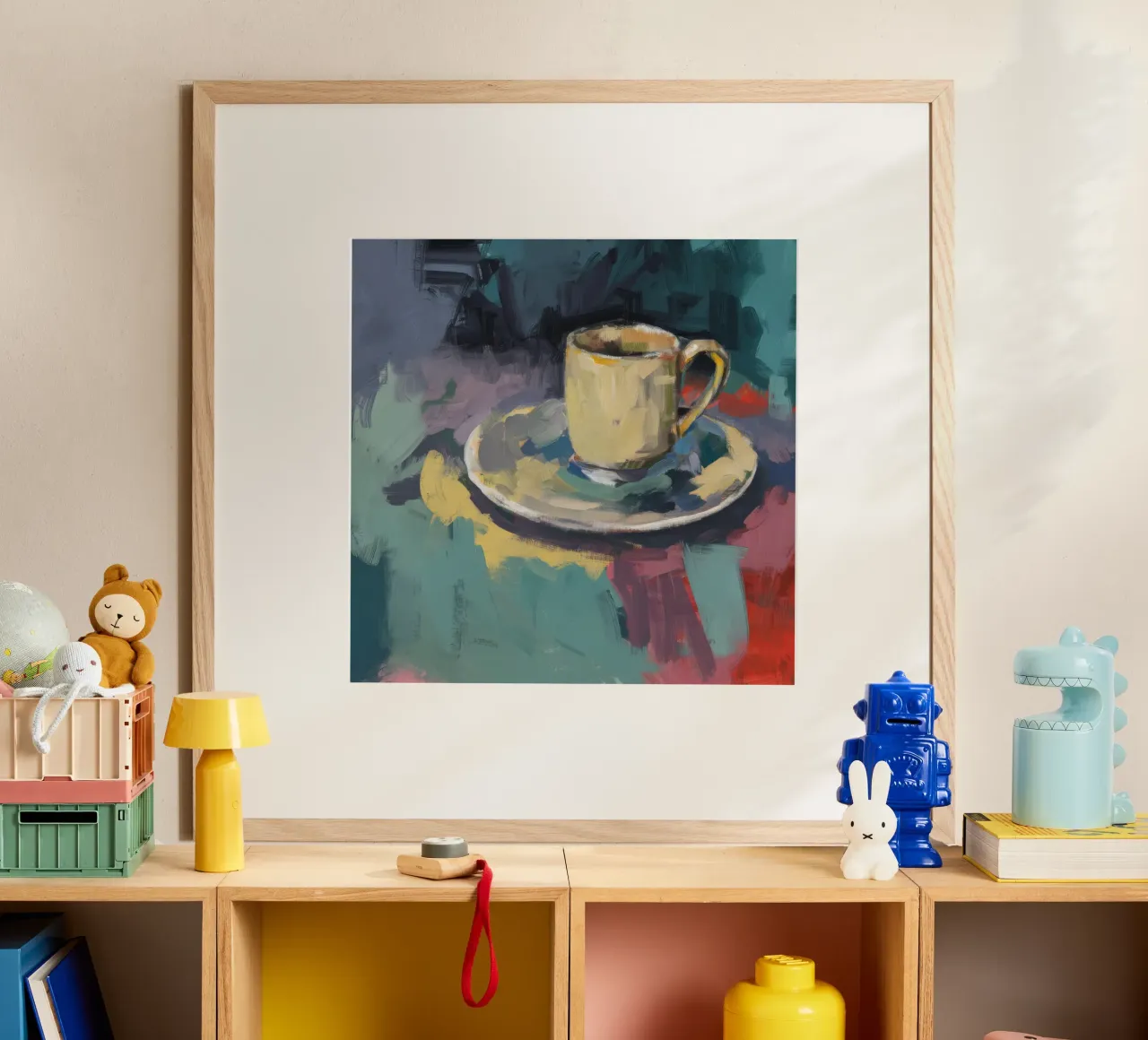 Tazza di solitudine poster con telaio in plastica da Mystic Grain