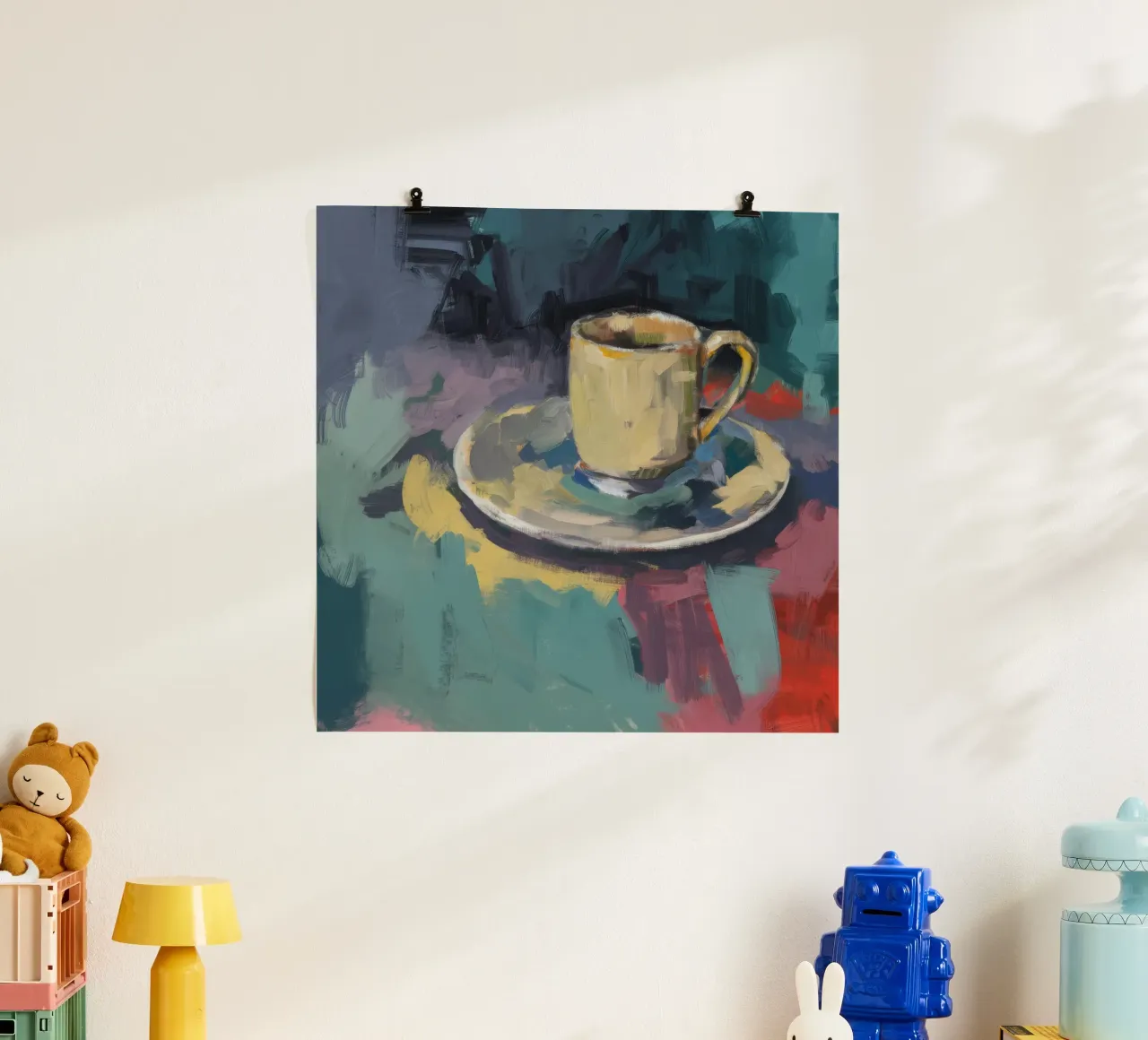 Tazza di solitudine poster con telaio in plastica da Mystic Grain