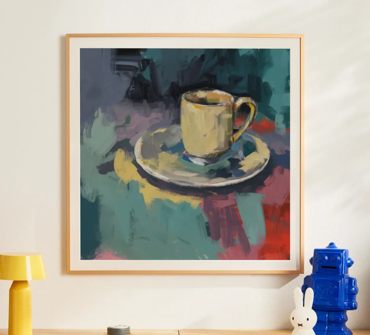 Tazza di solitudine poster con telaio in plastica da Mystic Grain