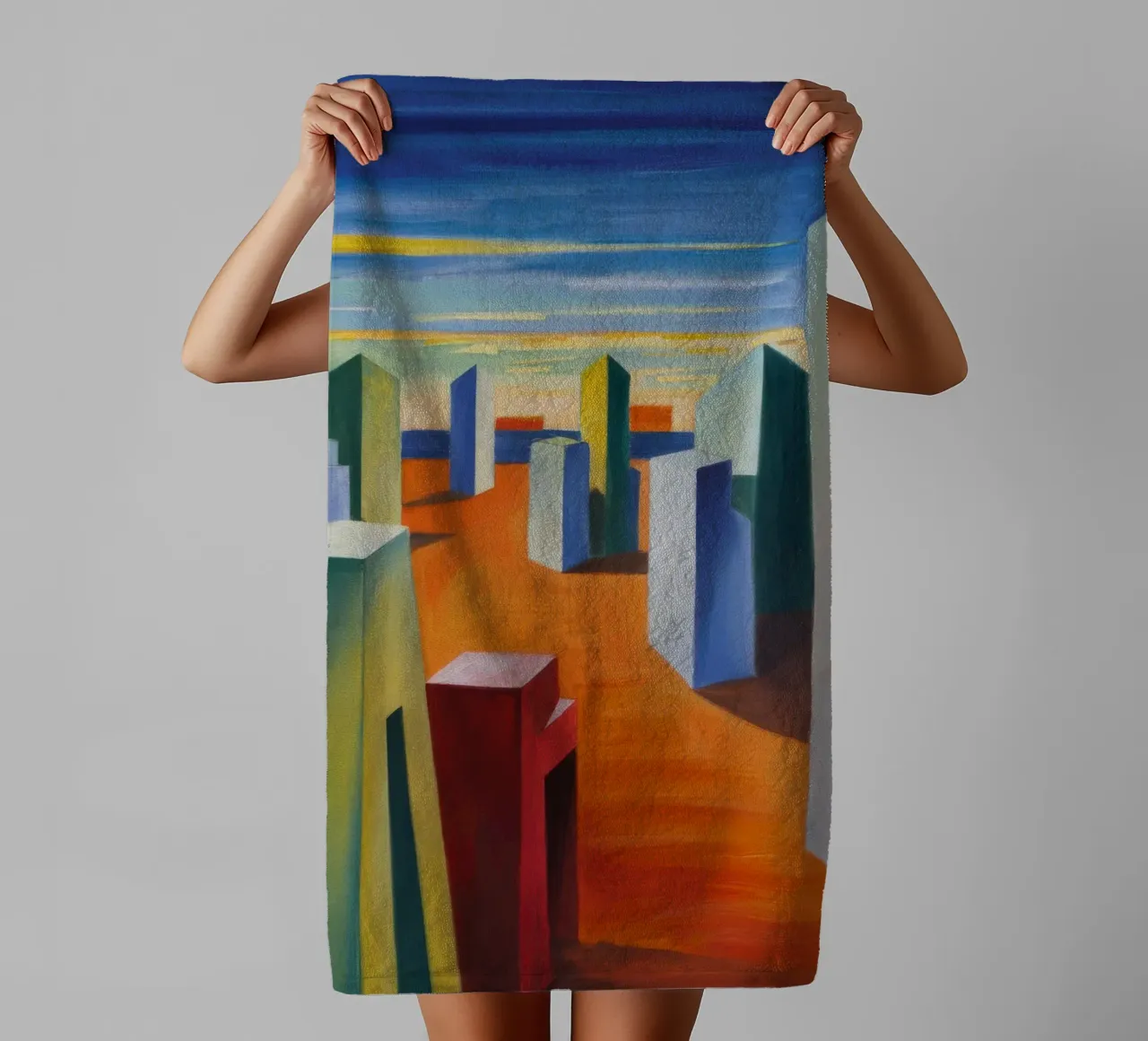 Skyline of Dreams towel by Mystic Grain