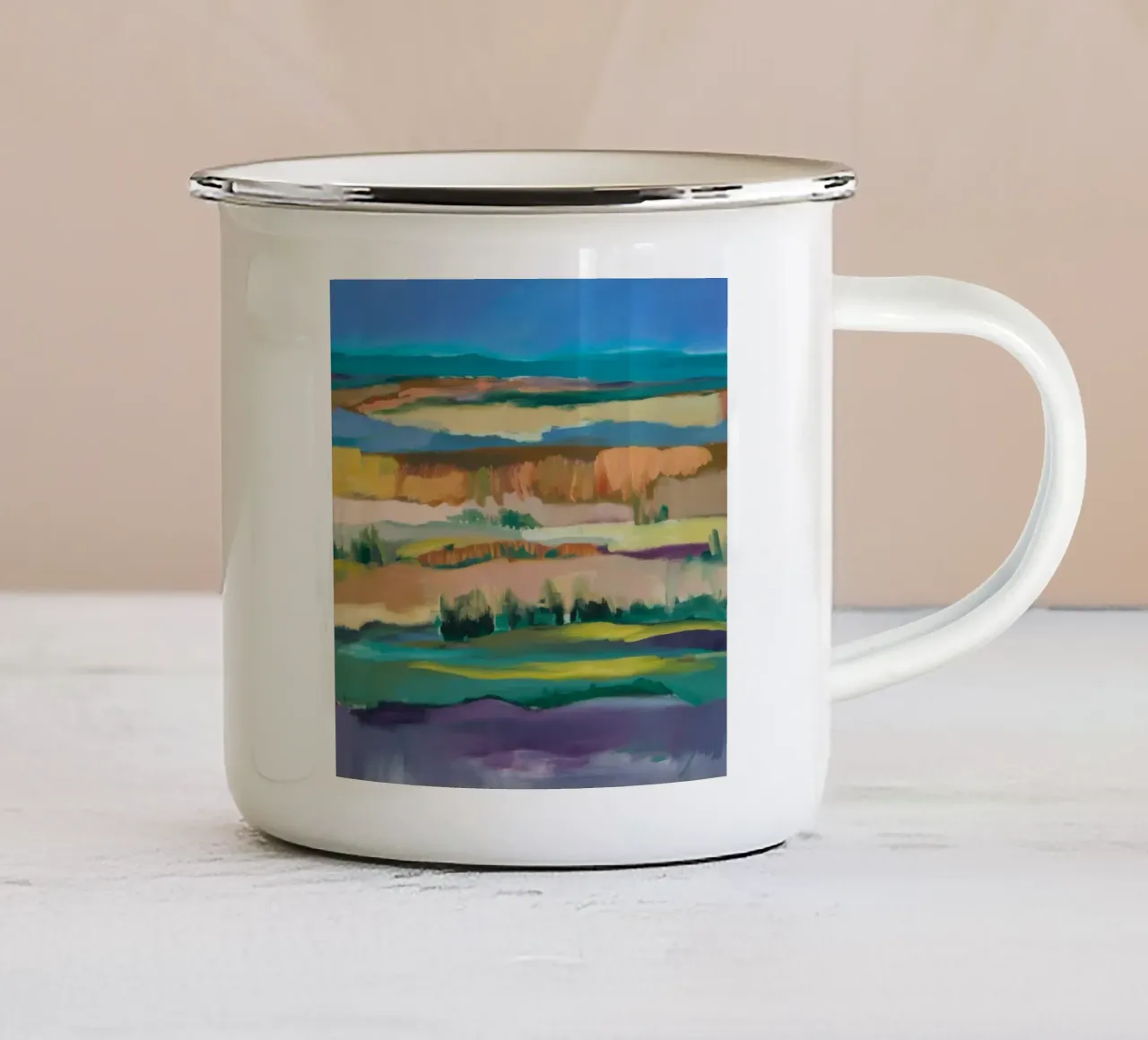Memoria della terra a strati tazza in smalto da Mystic Grain