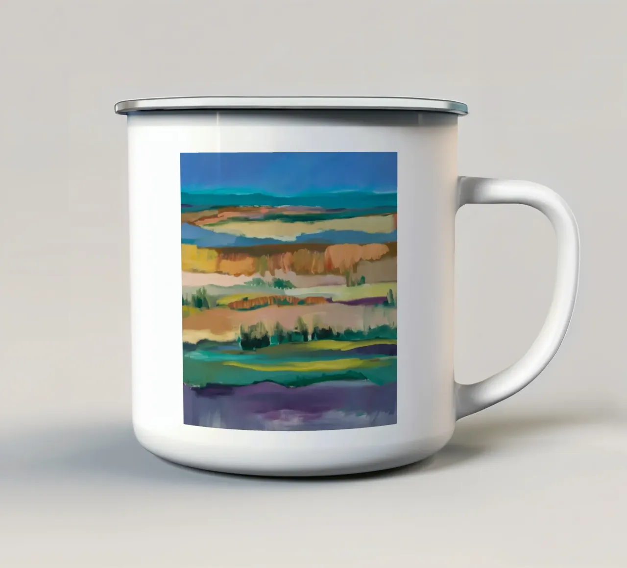 Memoria della terra a strati tazza in smalto da Mystic Grain