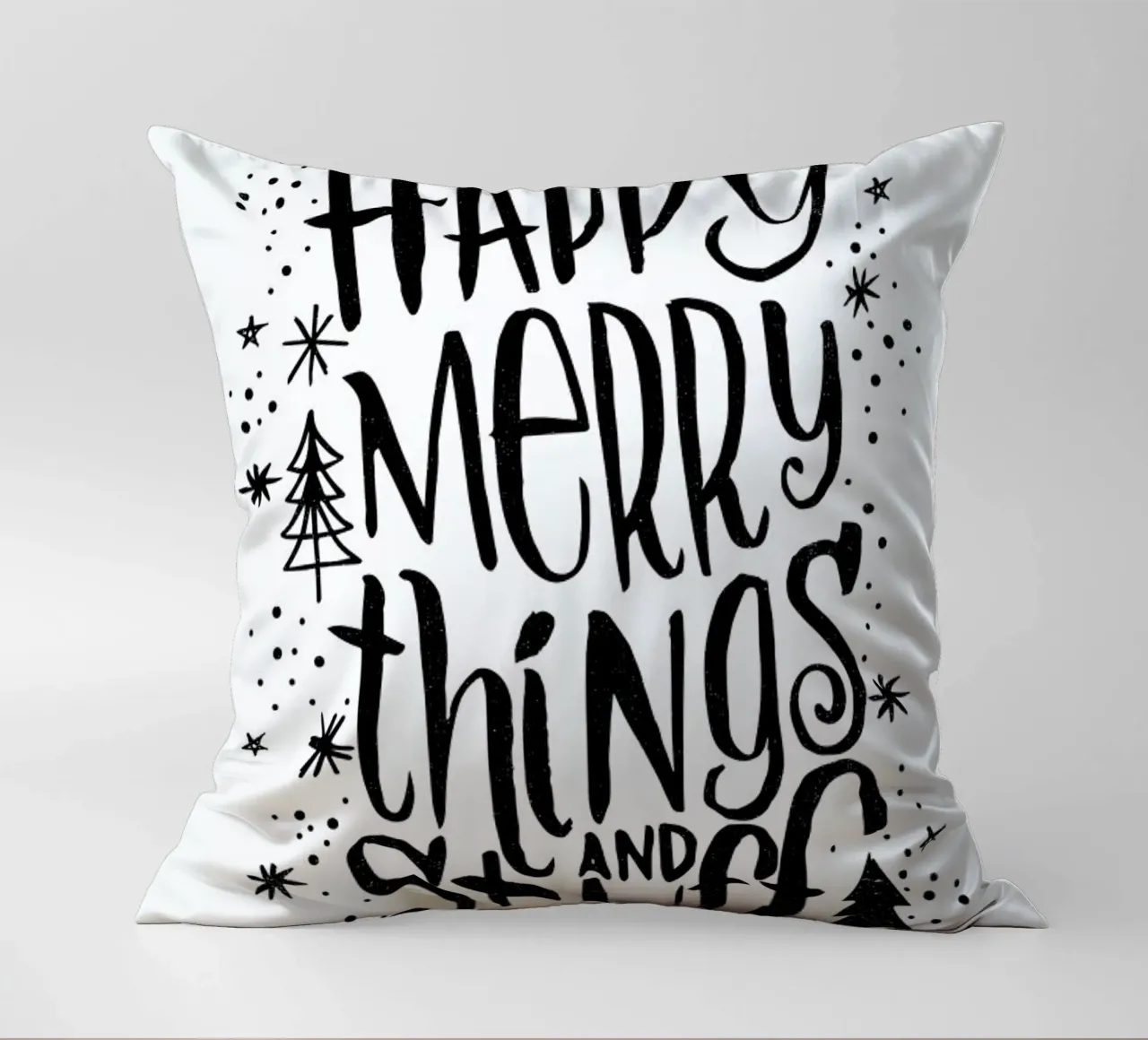 Happy Merry cuscino da Matthew Taylor Wilson