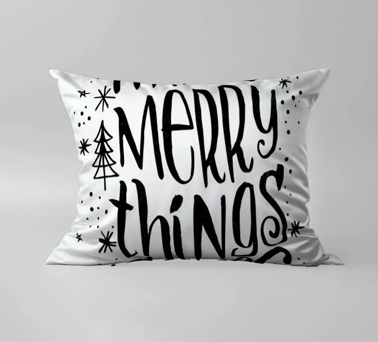 Happy Merry cuscino da Matthew Taylor Wilson