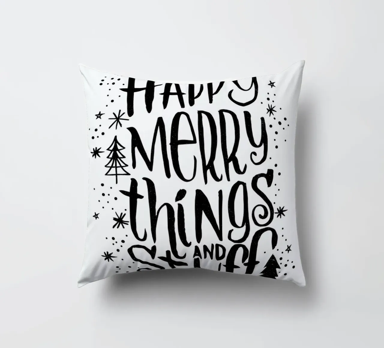 Happy Merry cuscino da Matthew Taylor Wilson