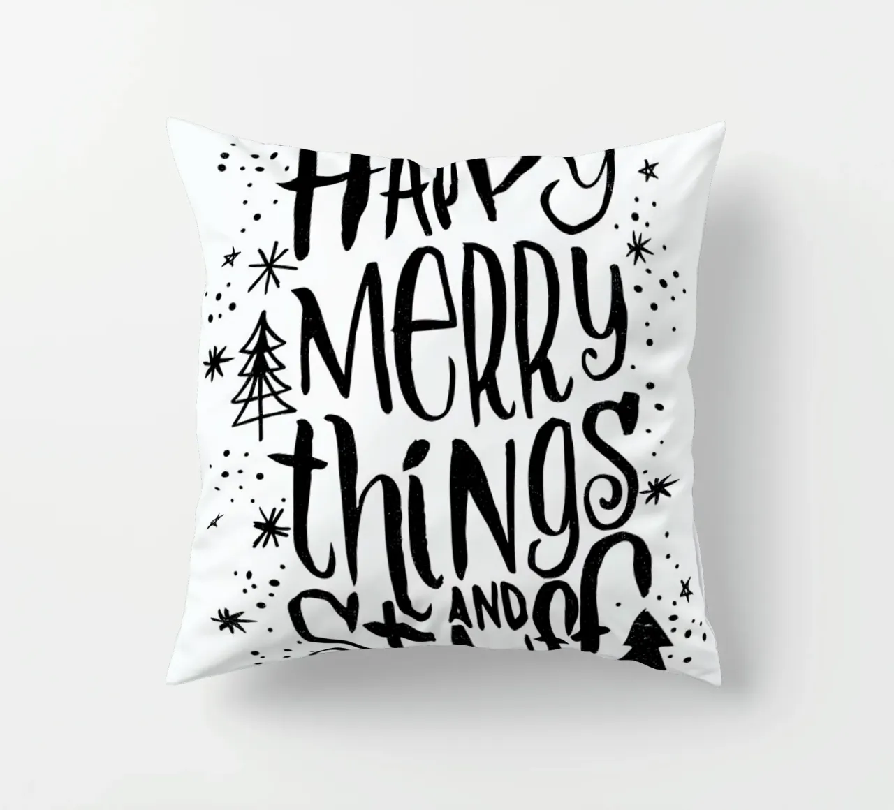 Happy Merry cuscino da Matthew Taylor Wilson
