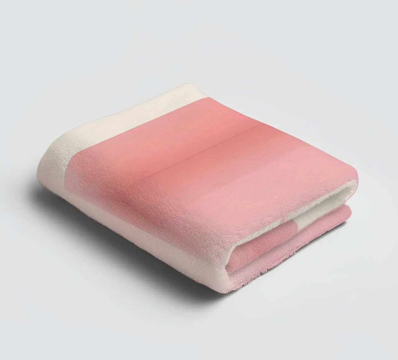 Zachtroze interieur met zonlicht dat schaduwen werpt in een dromerige badhanddoek van DesignDoodle