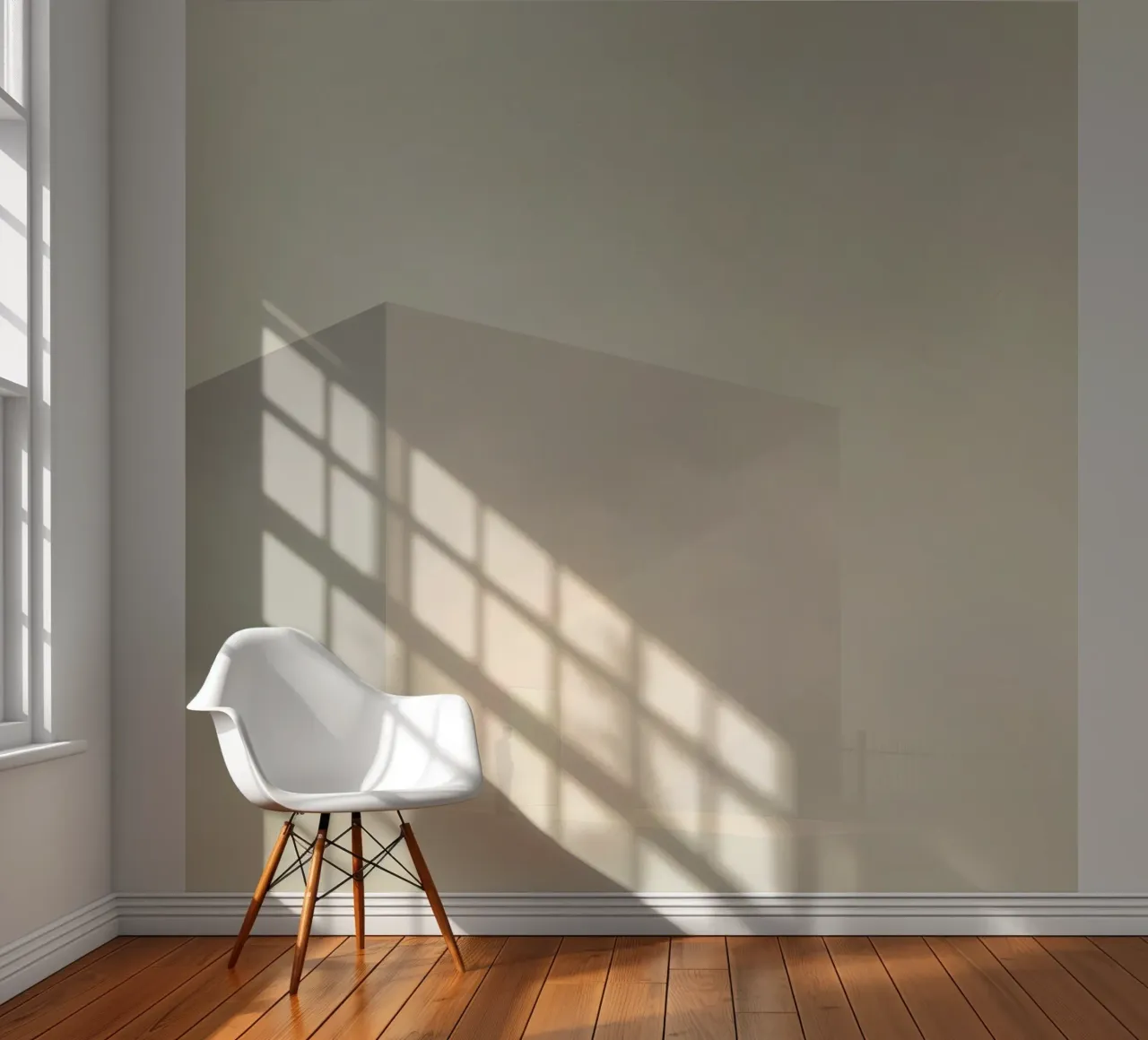 un homme se tient devant une porte lumineuse dans un paysage brumeux papier peint photo de DesignDoodle