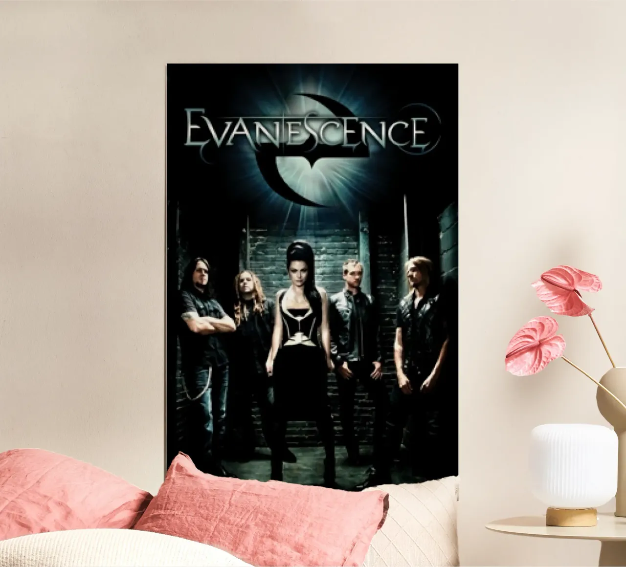Evanescene Full Band Ghotic Metal poster con telaio in alluminio da HUMMERSONIC