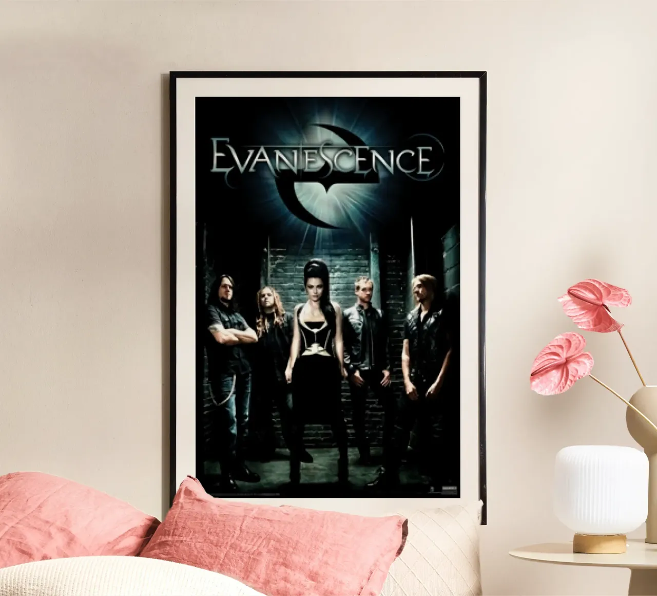 Evanescene Full Band Ghotic Metal poster con telaio in alluminio da HUMMERSONIC