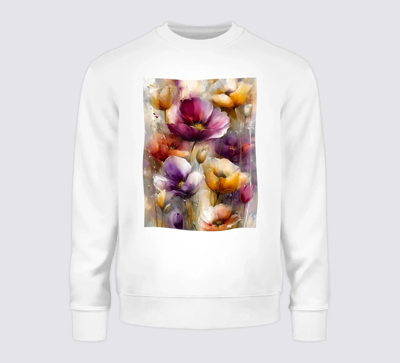 Wildflowers Poppy Abstract art A felpa da Mateo