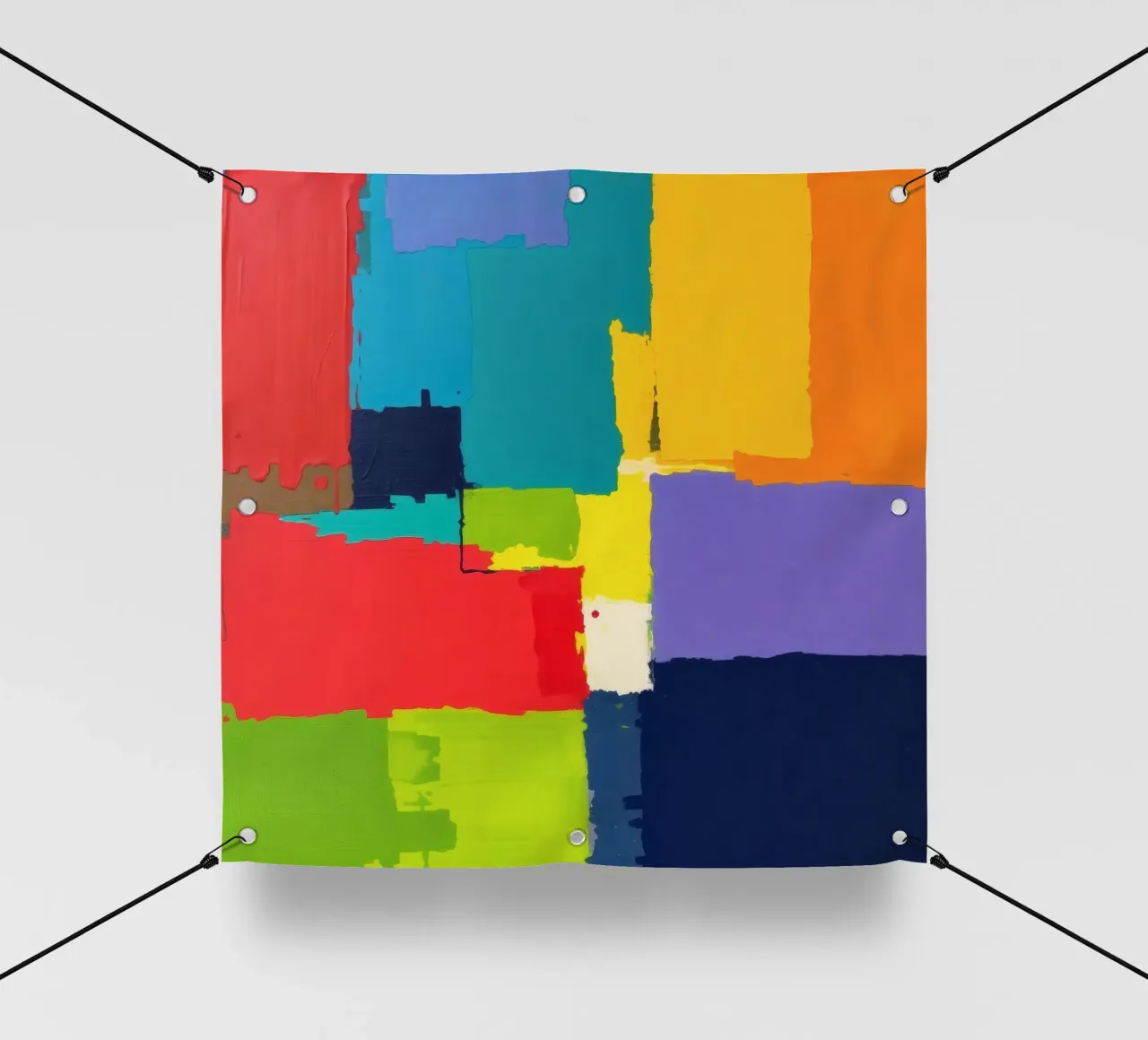 abstract painting with vibrant geometric shapes pvc cover by DesignDoodle