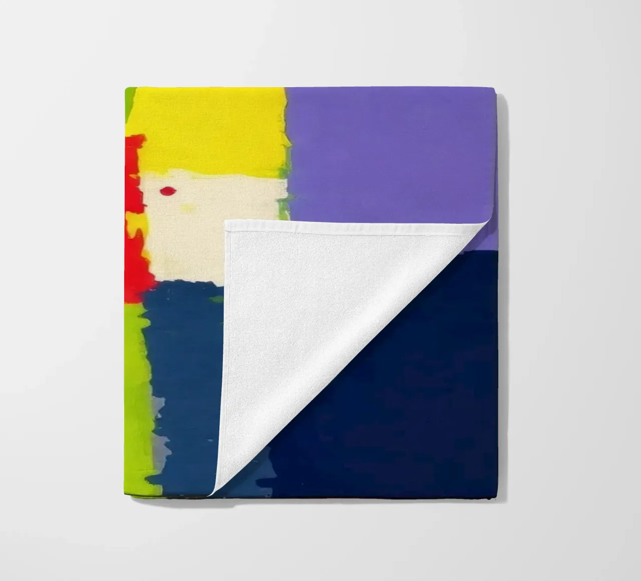 pittura astratta con forme geometriche vivaci telo mare da DesignDoodle