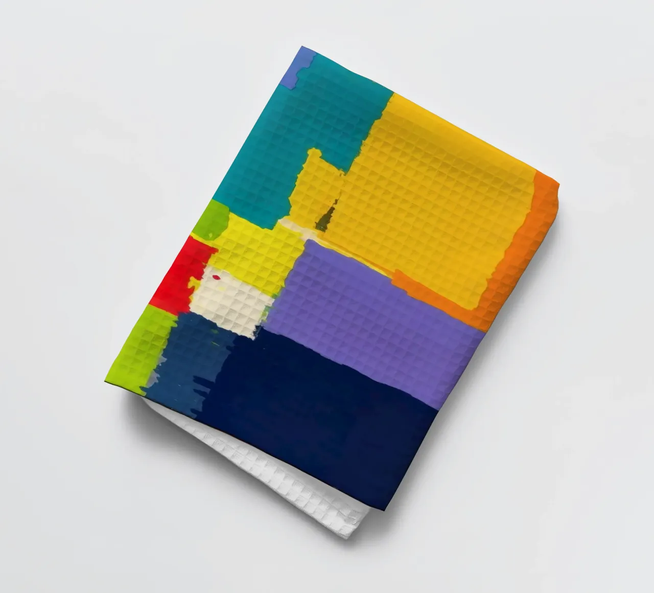 pittura astratta con forme geometriche vivaci canovaccio da cucina da DesignDoodle