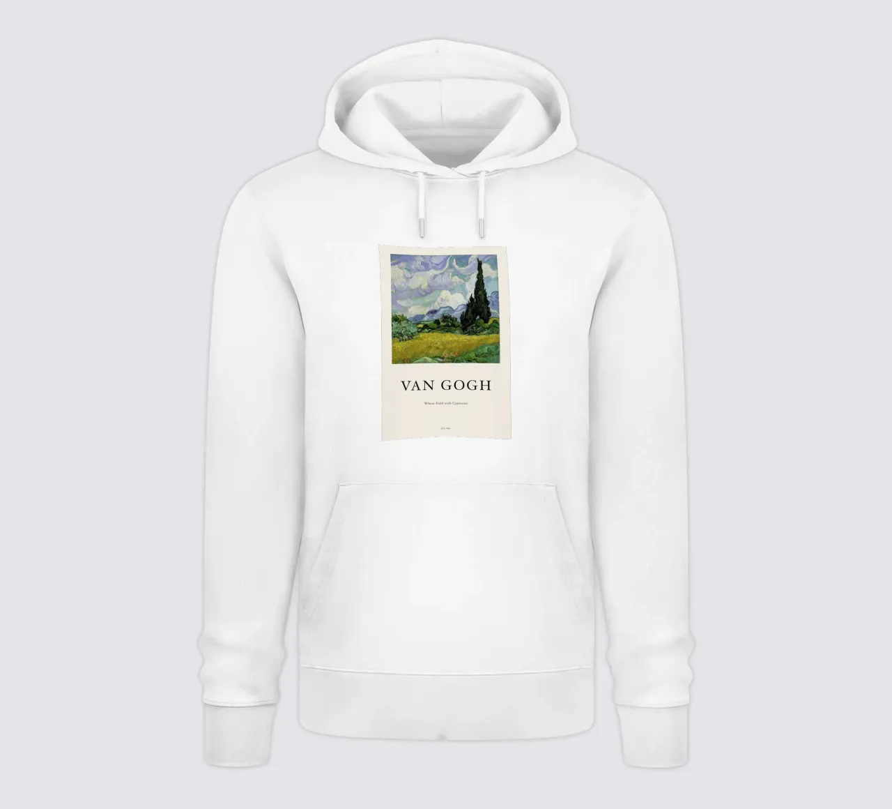 van Gogh - Wheat Field with Cypresses felpa con cappuccio da Vintage by JUNIQE