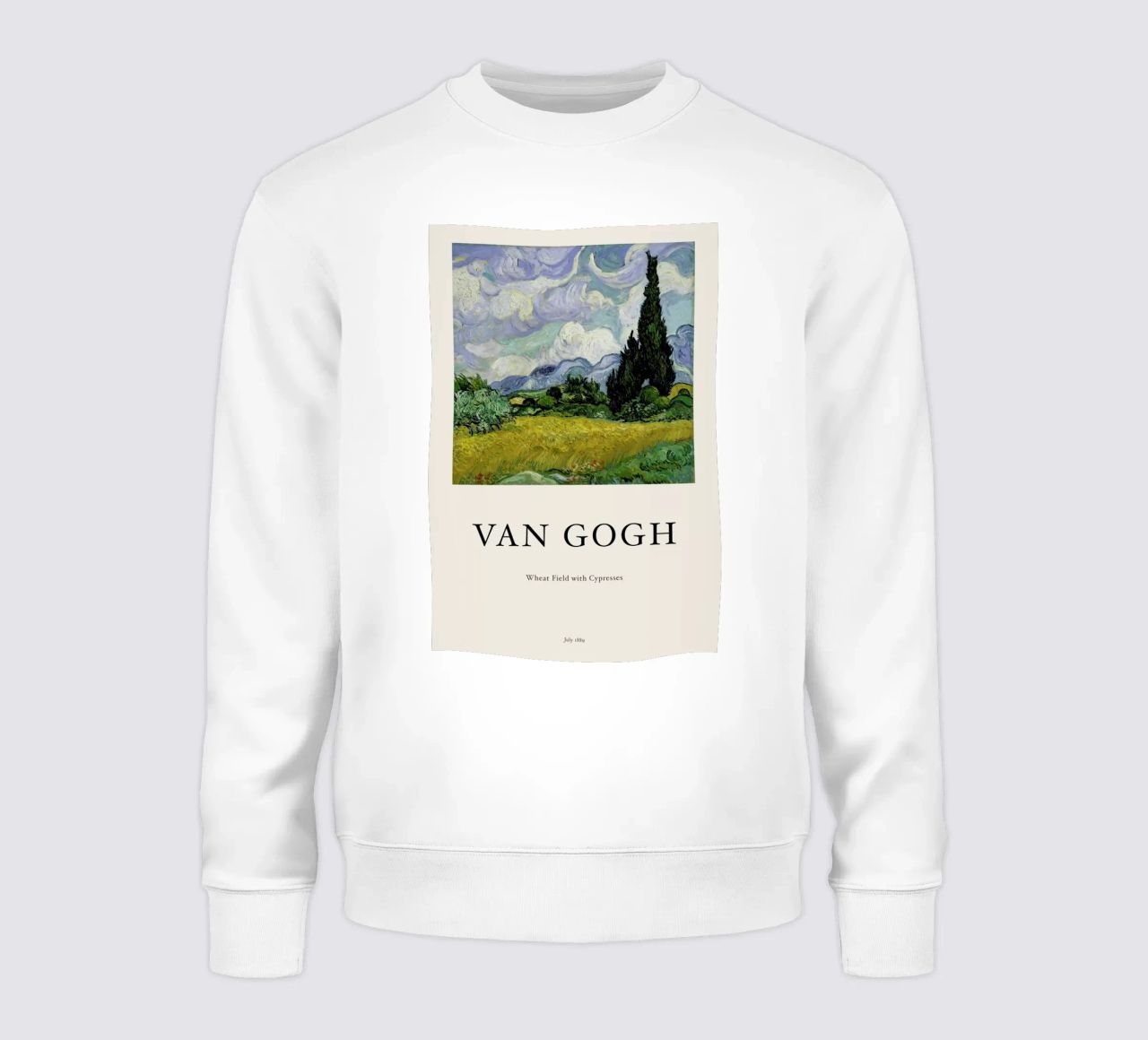 van Gogh - Wheat Field with Cypresses Sweatshirt von Vintage by JUNIQE