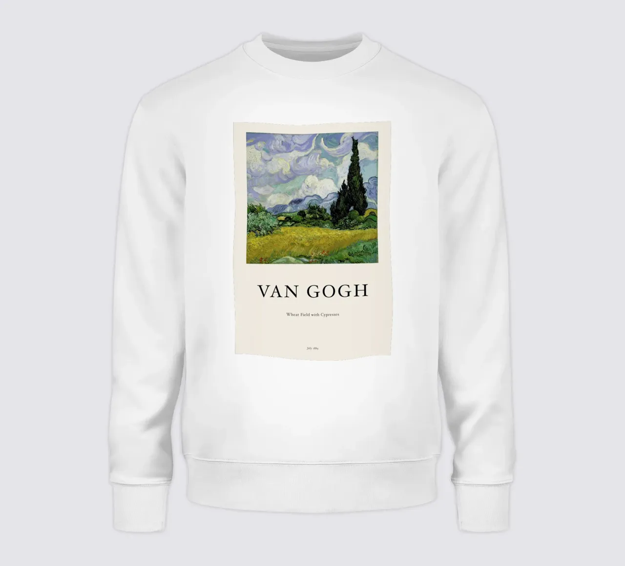 van Gogh - Wheat Field with Cypresses Sweatshirt von Vintage by JUNIQE