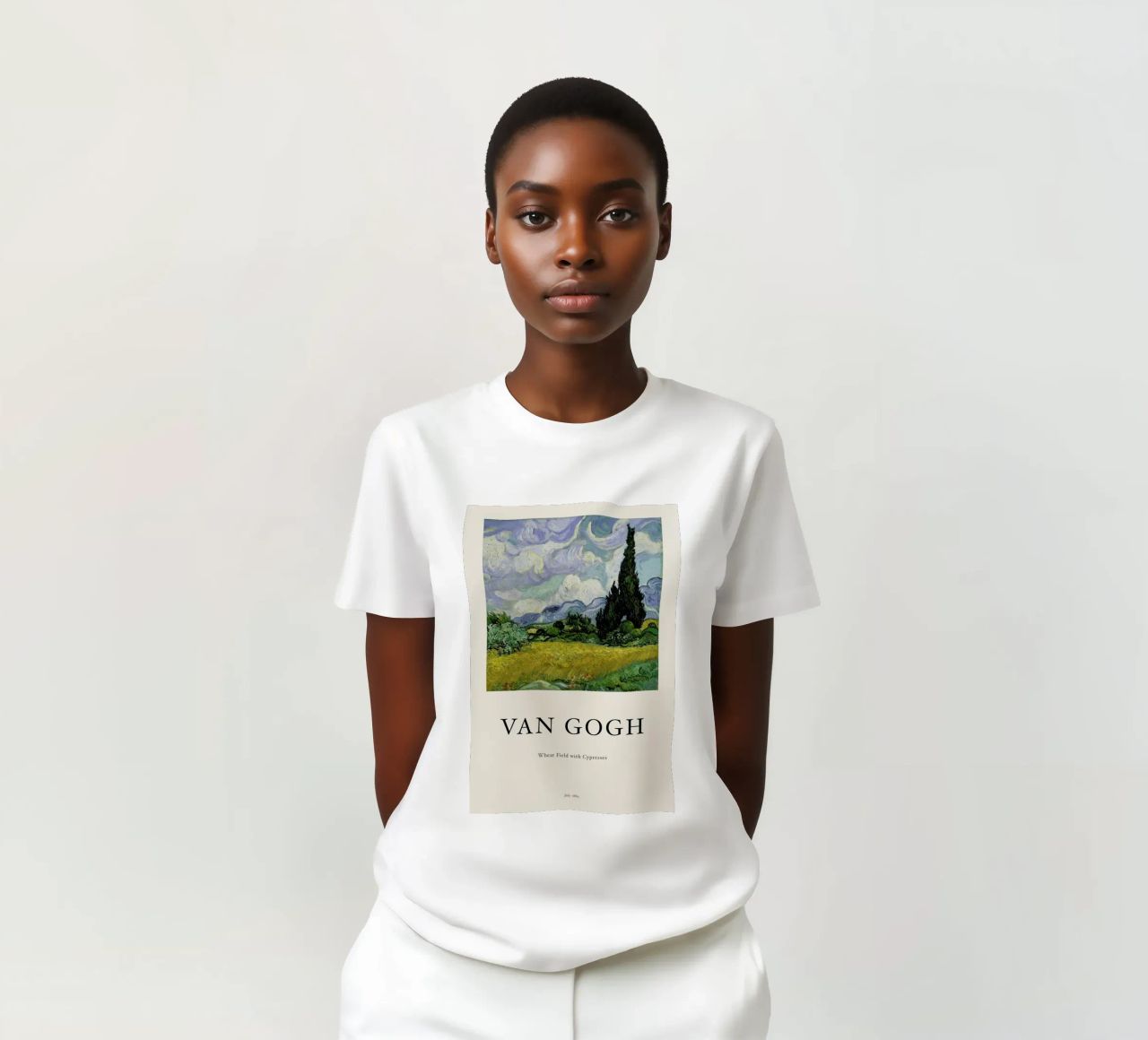van Gogh - Wheat Field with Cypresses T-Shirt von Vintage by JUNIQE