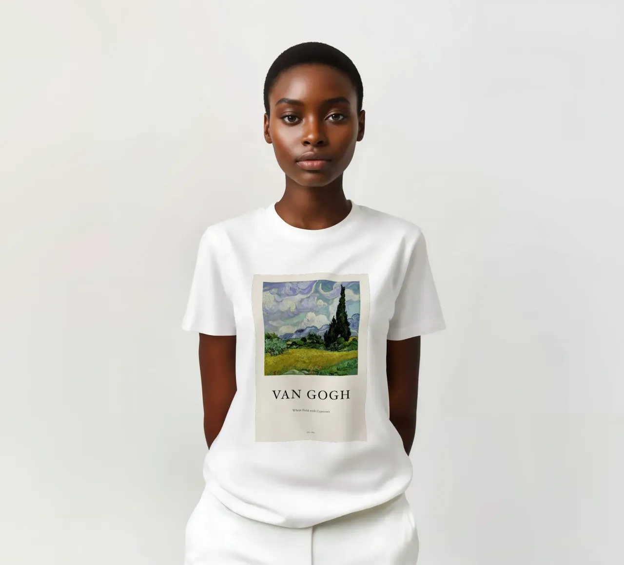 van Gogh - Wheat Field with Cypresses T-Shirt von Vintage by JUNIQE